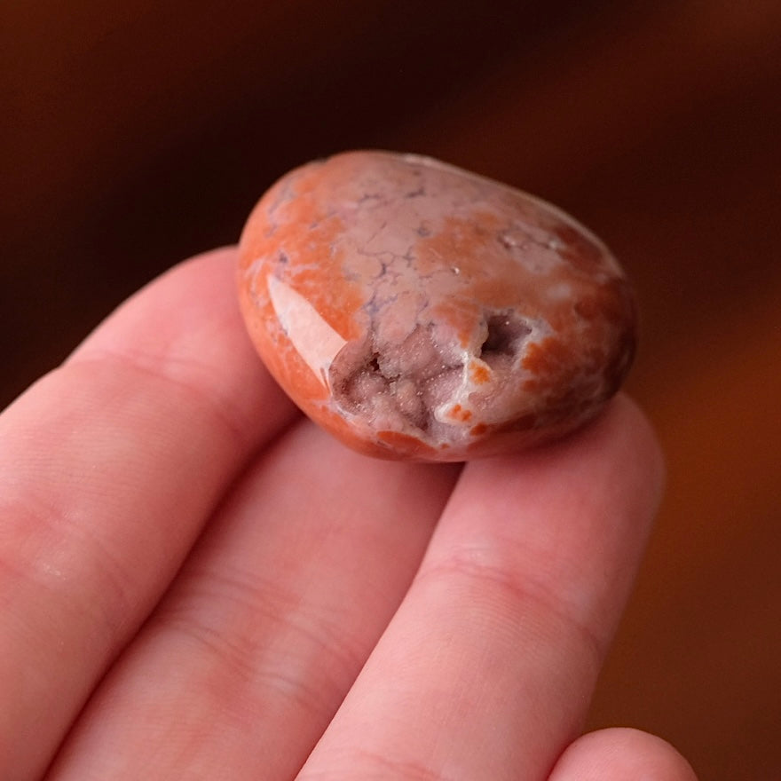 Cotton Candy Agate Heart | Pink Agate Crystal Heart