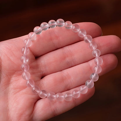 Mozambique Rose Quartz Bracelet | Crystal Stretch Bracelet