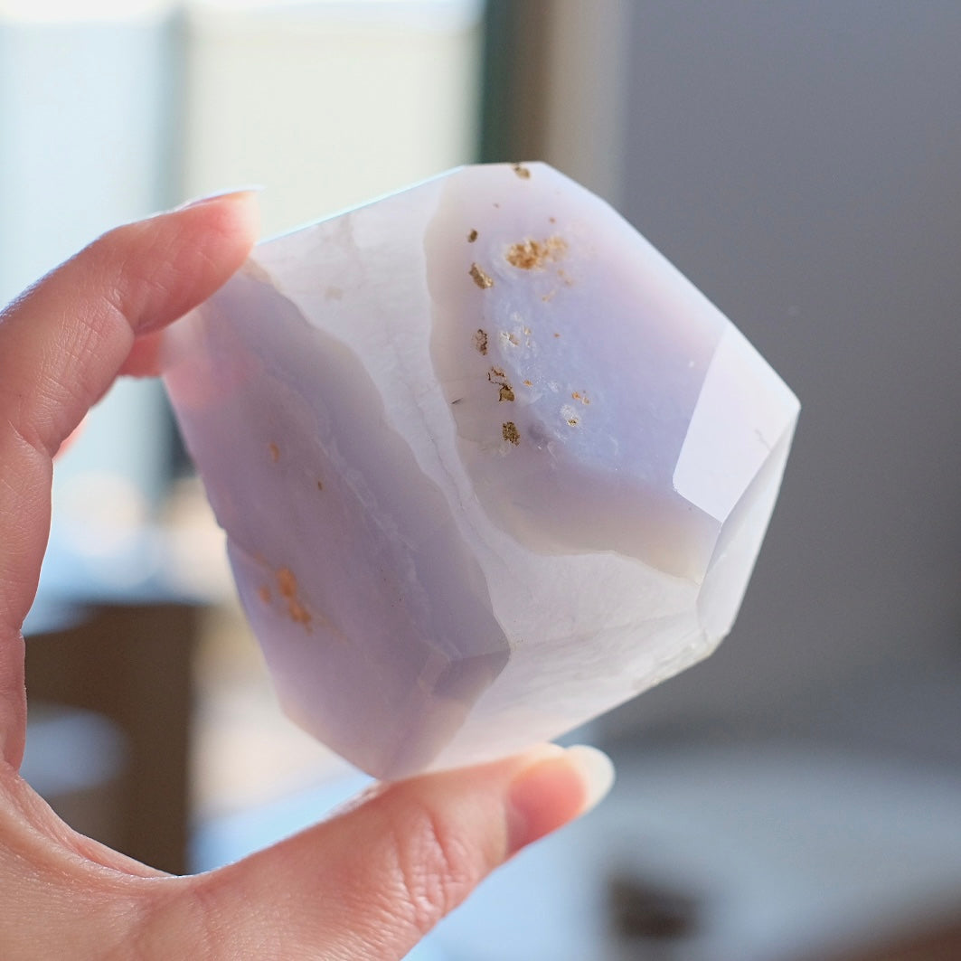 Blue Lace Agate + Quartz Freeform | Blue Lace Agate Crystal