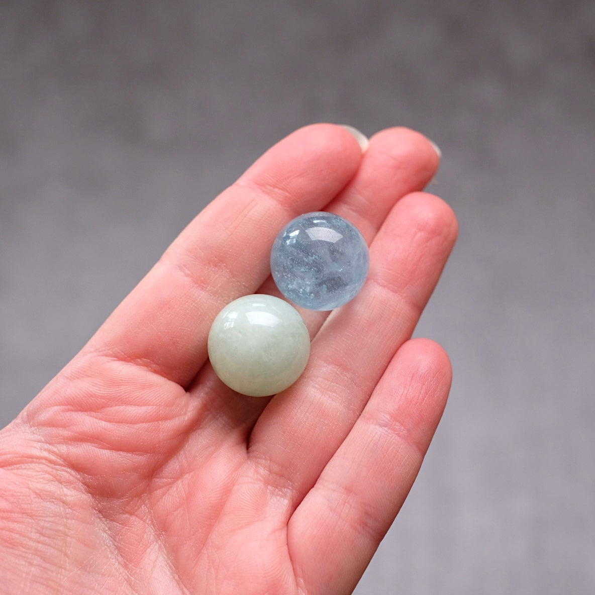 Aquamarine Sphere Set | Blue & Green Aquamarine Crystal Sphere