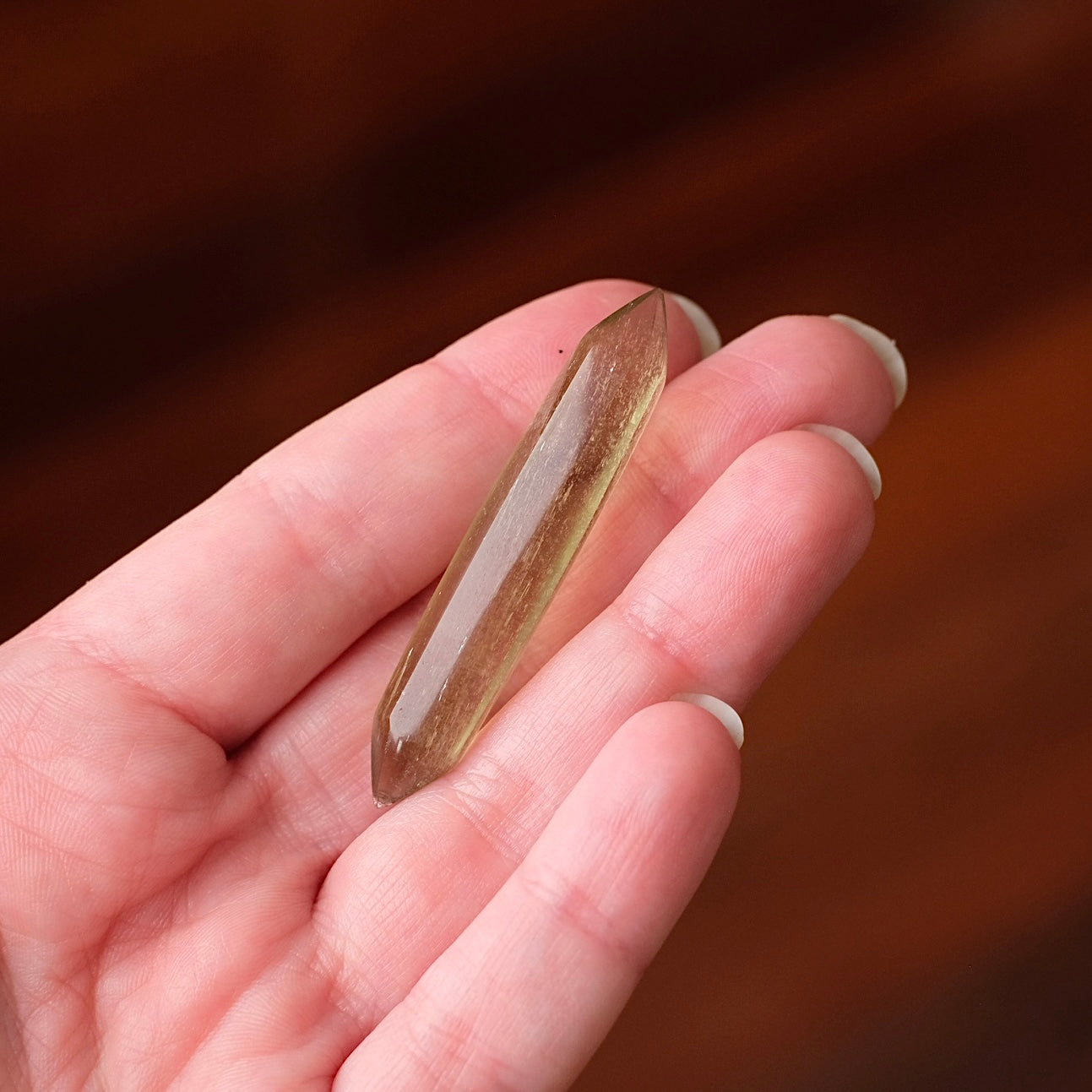 Libyan Desert Glass DT Point | Double Terminated Crystal Point