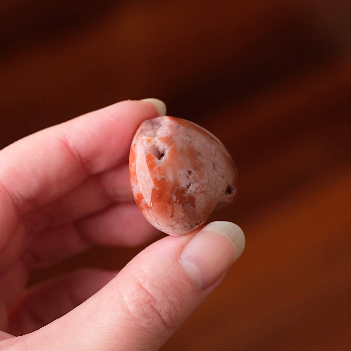 Cotton Candy Agate Heart | Pink Agate Crystal Heart