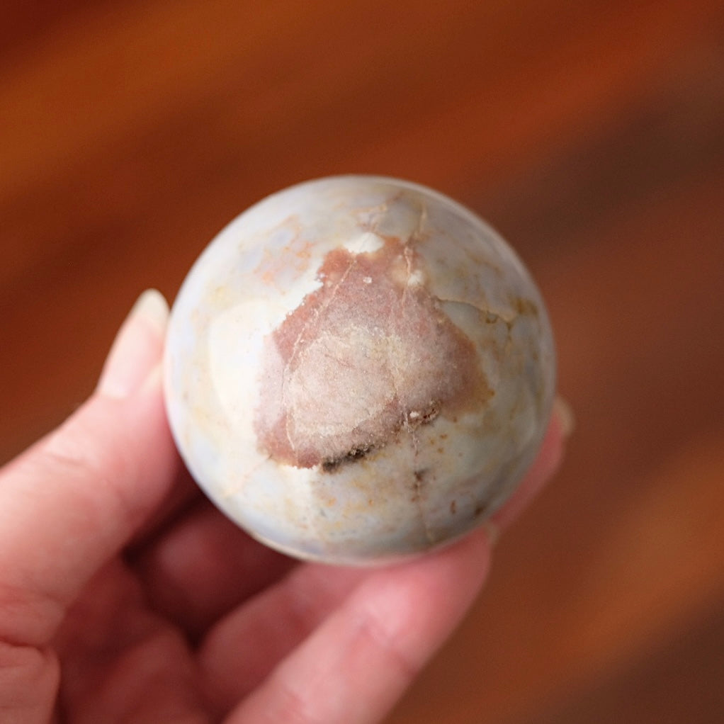 Ocean Jasper Sphere | Yellow Orbicular Jasper Crystal Sphere