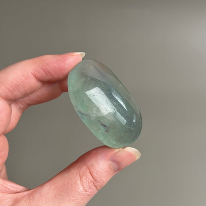 Pretty Fluorite Palm | Green Fluorite Crystal Palm Stone