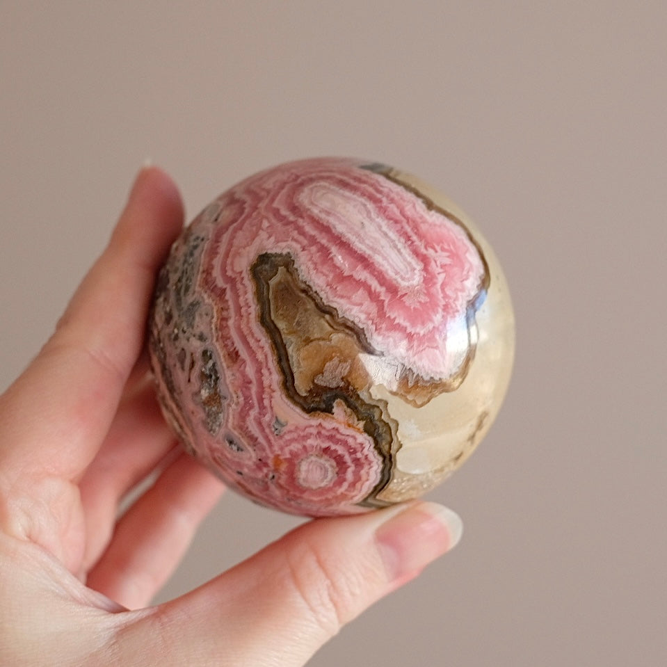 XL Rhodochrosite Sphere | Rhodochrosite Crystal Sphere