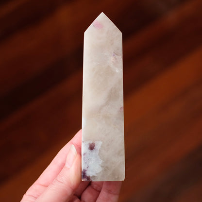 Unicorn Stone Tower | Lepidolite, Quartz, Tourmaline Crystal Point