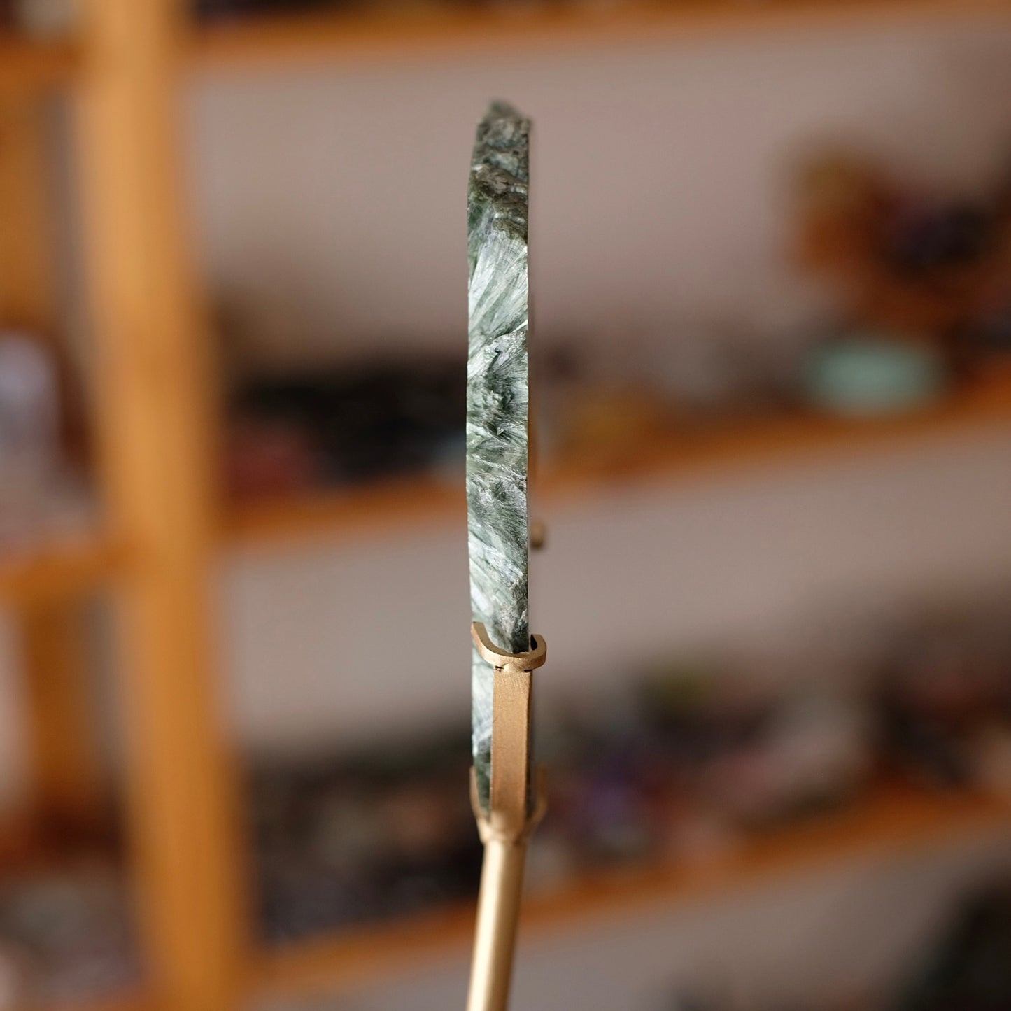 Seraphinite Slice + Stand | Polished Seraphinite Slab