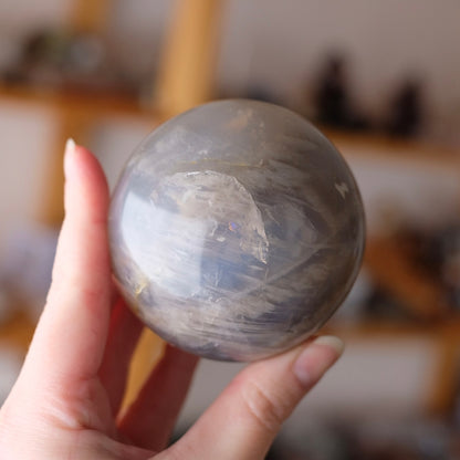 Blue Rose Quartz Sphere | Rose Quartz Crystal Sphere