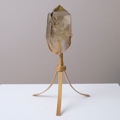 Phantom Smokey Citrine Point + Stand | Rainbow Citrine Crystal Point