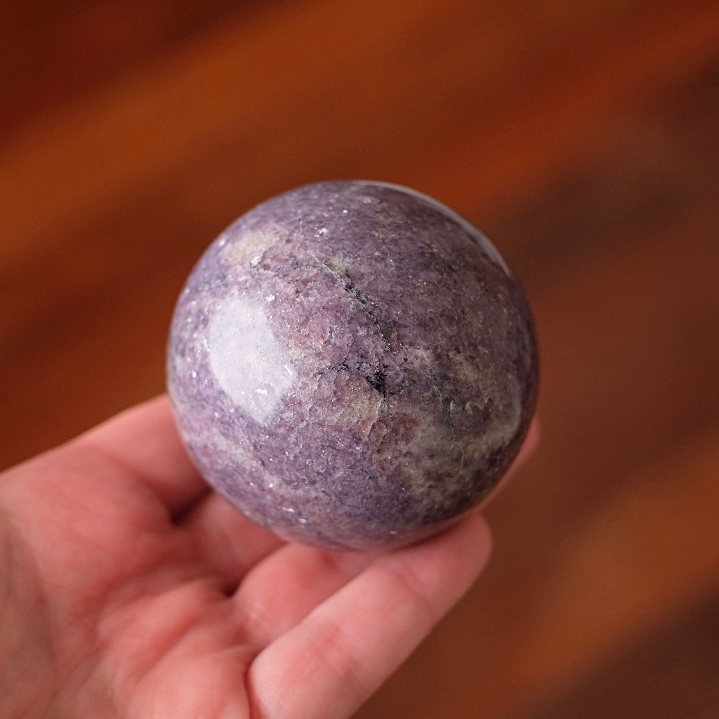 Lepidolite Sphere | Purple Lepidolite Crystal Sphere