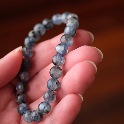 Blue Kyanite Bracelet | Kyanite Crystal Stretch Bracelet