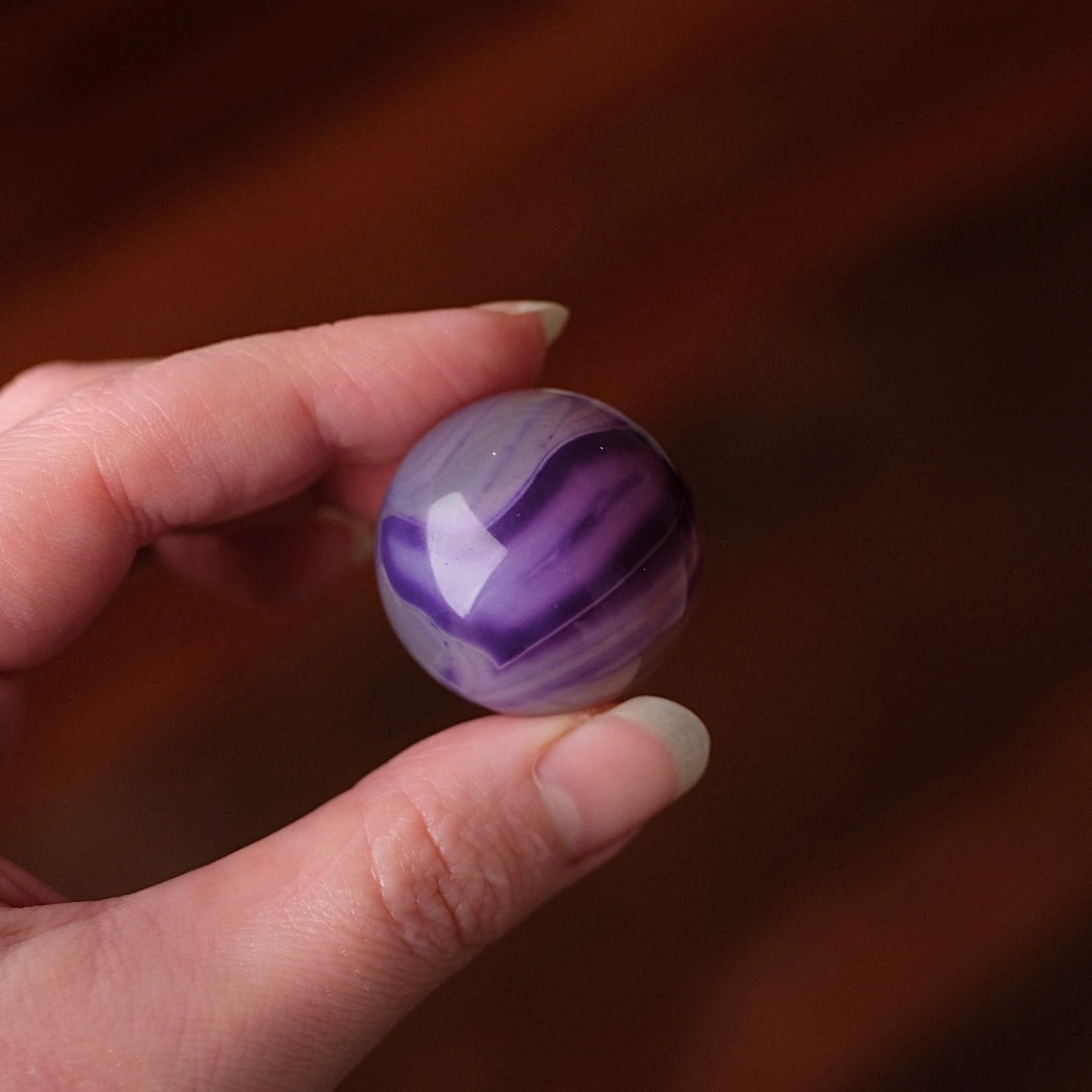 Purple Agate Sphere | Dyed Agate Crystal Sphere