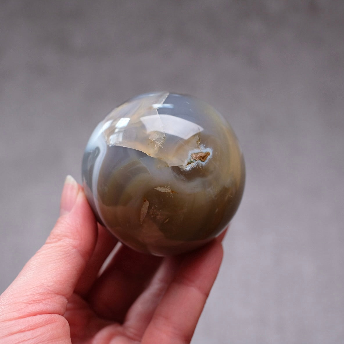 Banded Agate Sphere | Striped Agate Crystal Sphere