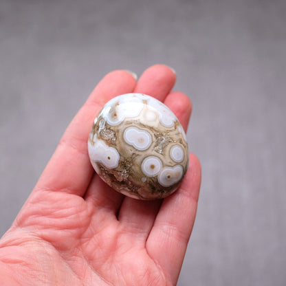 Old Stock Ocean Jasper Palm | Orbicular OJ Crystal Palmstone