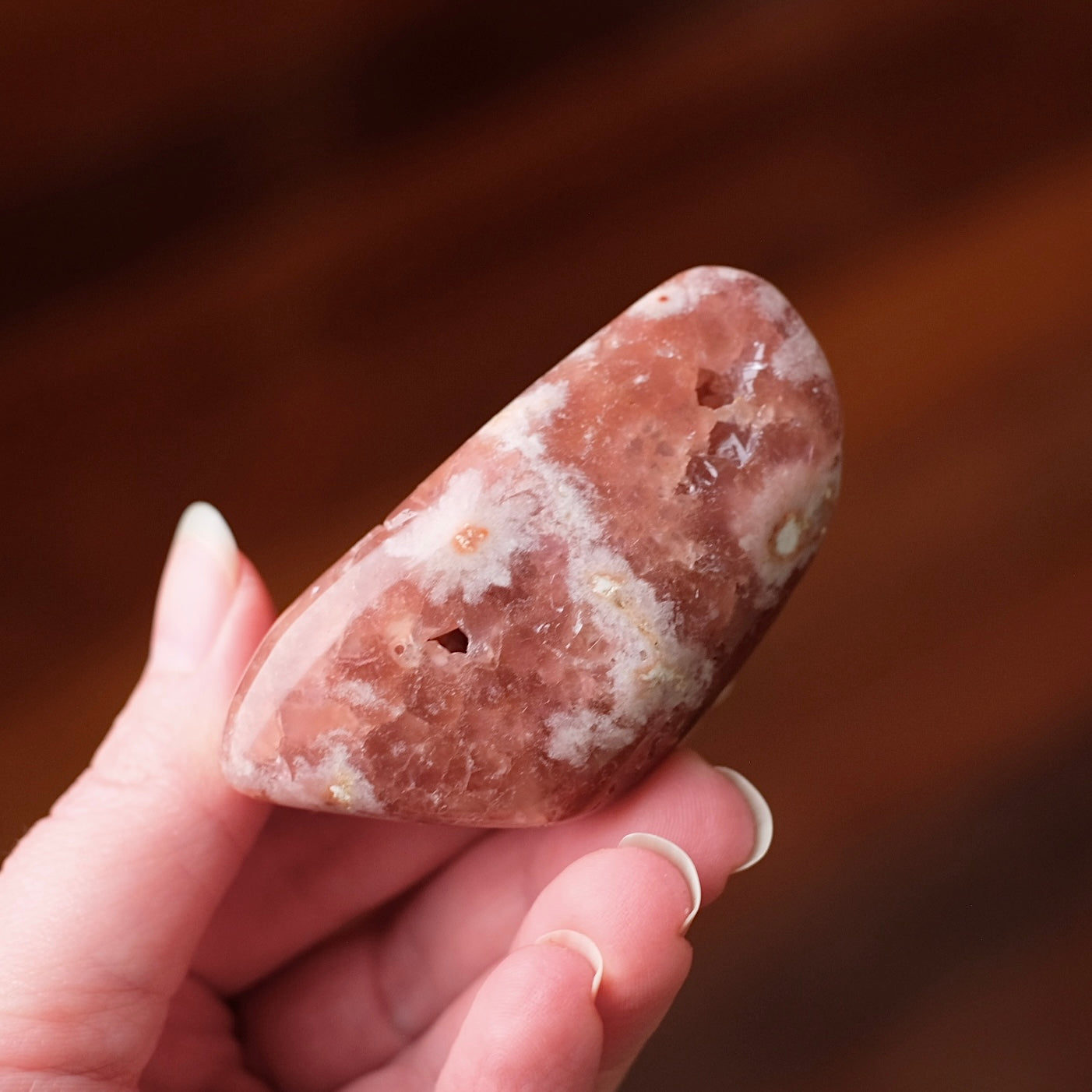 Raspberry Pink Amethyst Geode | Polished Pink Amethyst Crystal Specimen 14