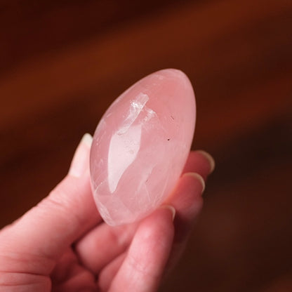 Gemmy Rose Quartz Palm | Rose Quartz Crystal Palmstone