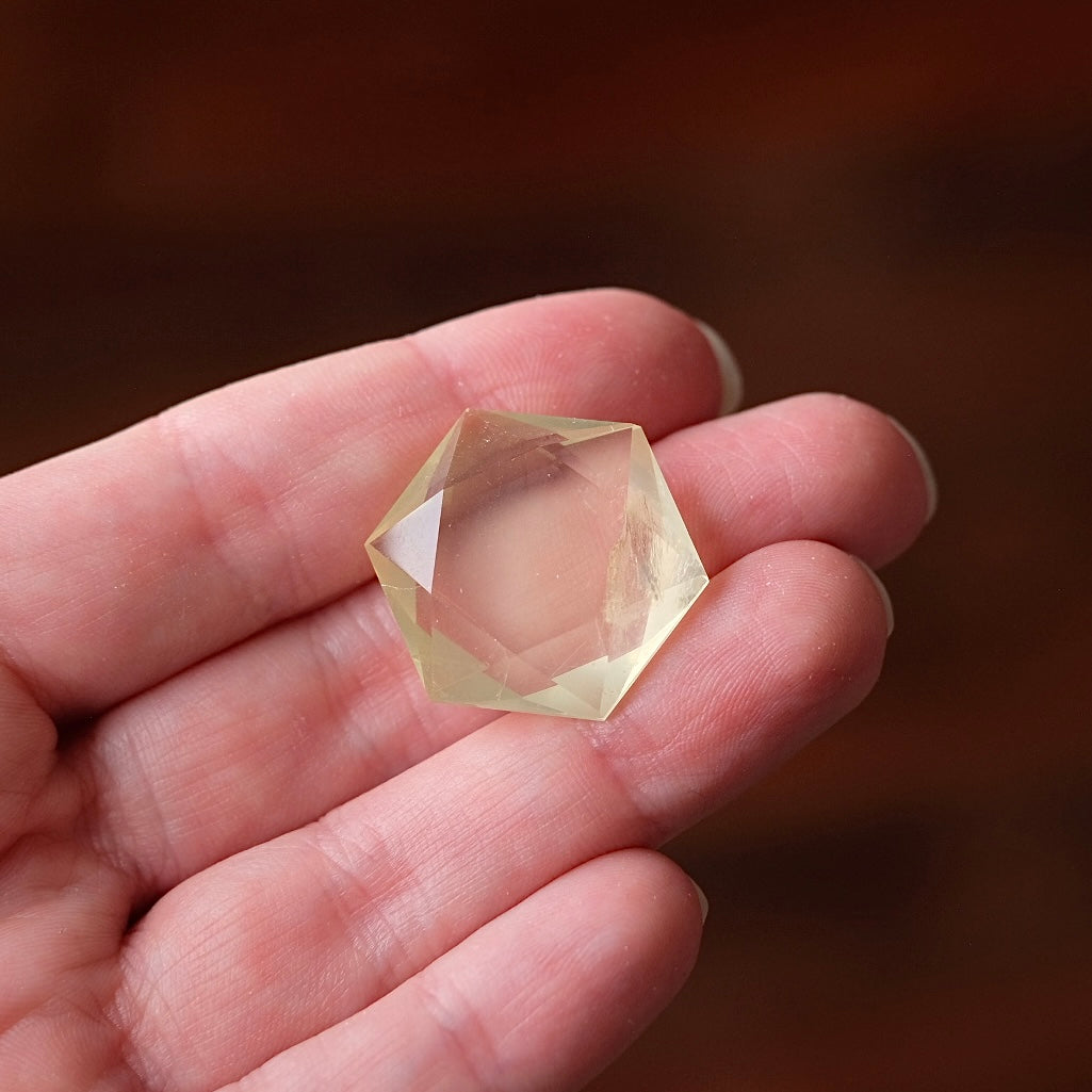 Lemon Citrine Hexagon | Crystal Jewel | Star of David