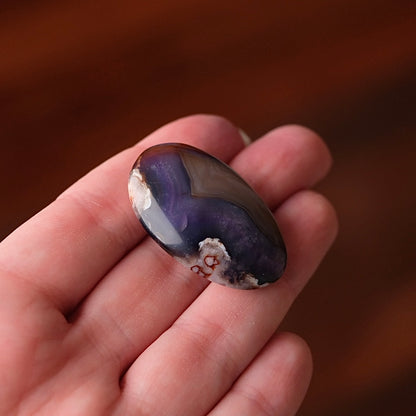 Blue Flower Agate Pocket Stone | Mini Flower Agate Crystal