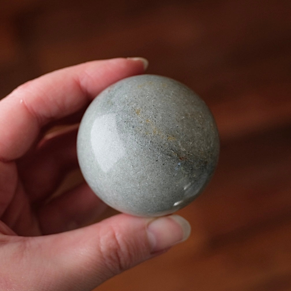 Silver Aventurine Sphere | Sage Mica Crystal Sphere