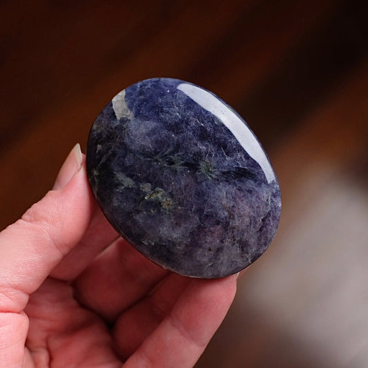 Iolite & Sunstone Palm | Cordierite Crystal Palmstone