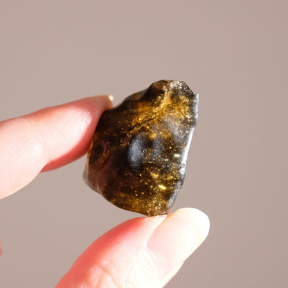 Libyan Desert Glass Specimen | Dark Libyan Desert Glass Crystal