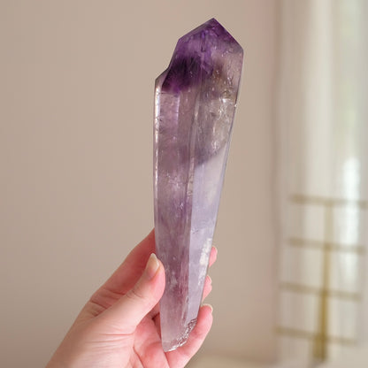 Amethyst Wand + Stand | Polished Amethyst Statement Crystal