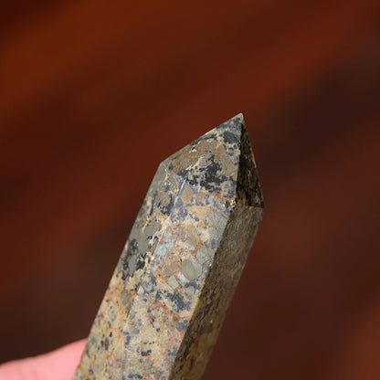 Pyrite in Quartz Tower | Chalcopyrite Crystal Point