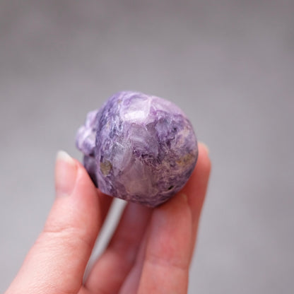 Charoite Crystal Skull | Purple Charoite Skull Crystal