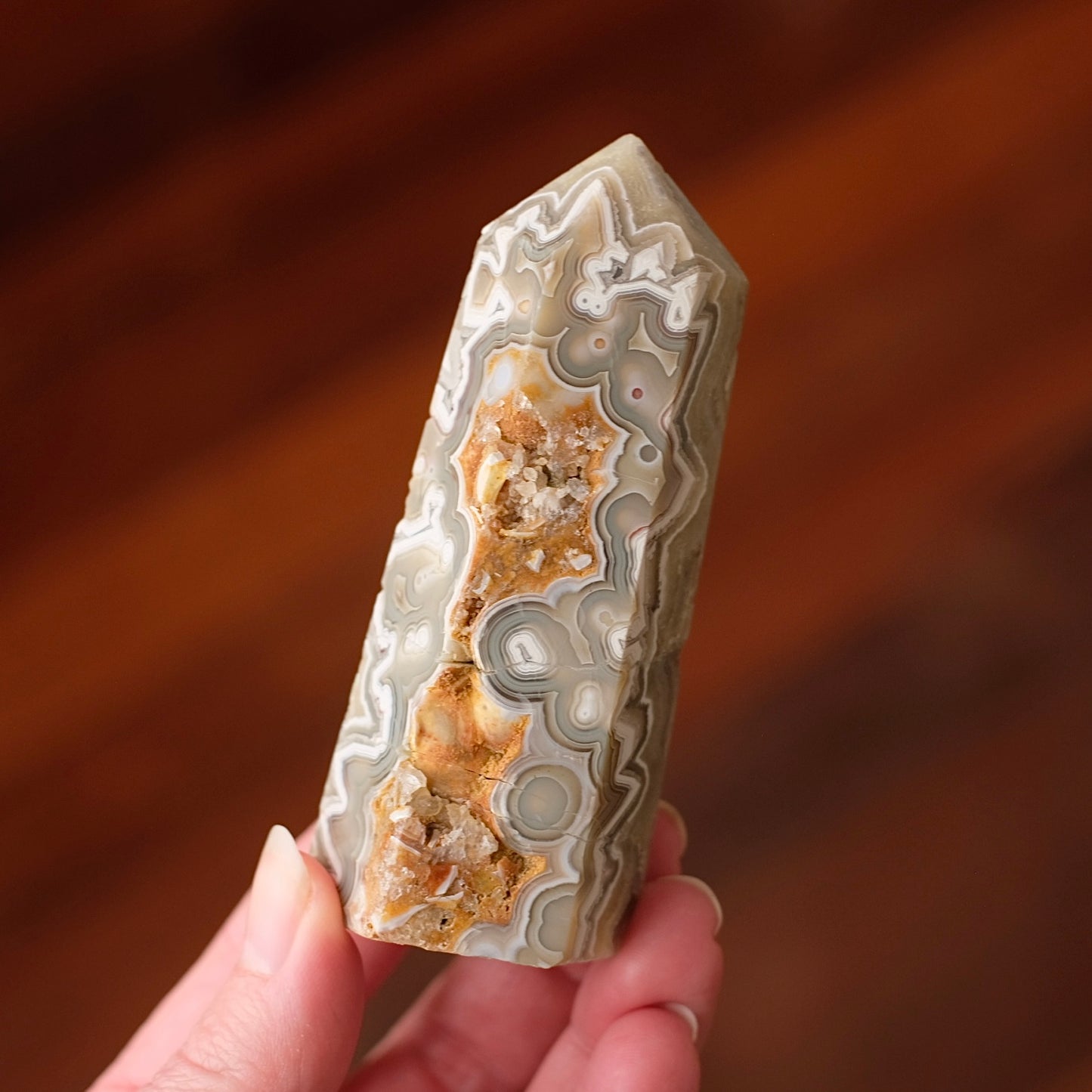 Crazy Lace Agate Tower | Lace Agate Crystal Point
