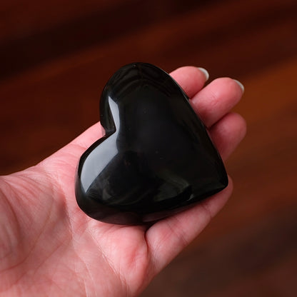 Rainbow Obsidian Heart | Obsidian Crystal Heart Carving