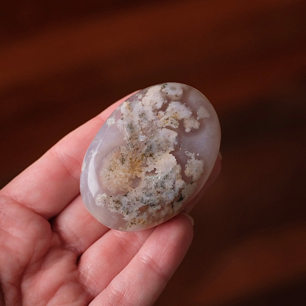 Flower Agate Palm | Flower Agate Crystal Palm Stone