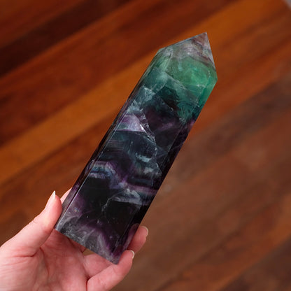 XL Rainbow Fluorite Tower | Fluorite Crystal Point