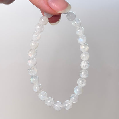 Malagasy Moonstone Bracelet | Rainbow Moonstone Crystal Stretch Bracelet (Copy)