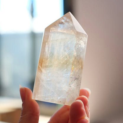 Honey Calcite Tower | Golden Optical Calcite Crystal Point