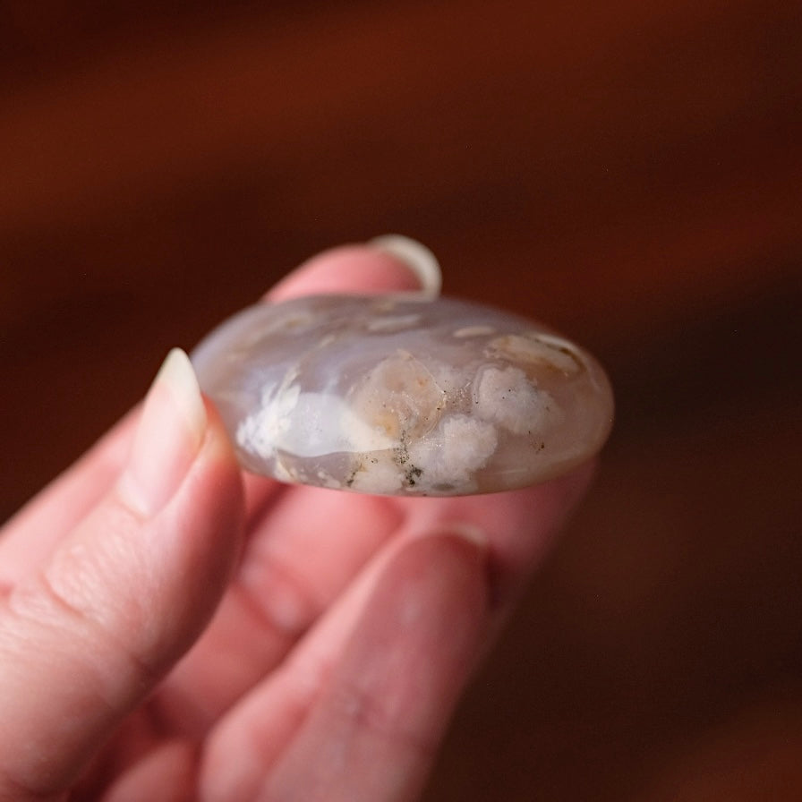 Flower Agate Palm | Flower Agate Crystal Palm Stone