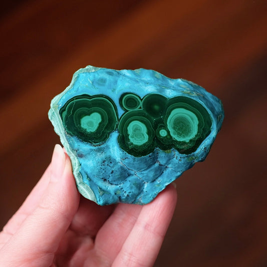 Malachite Chrysocolla Slice | Polished Malachite Crystal Slab