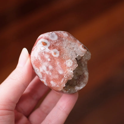 Raspberry Pink Amethyst Geode | Polished Pink Amethyst Crystal Specimen 6