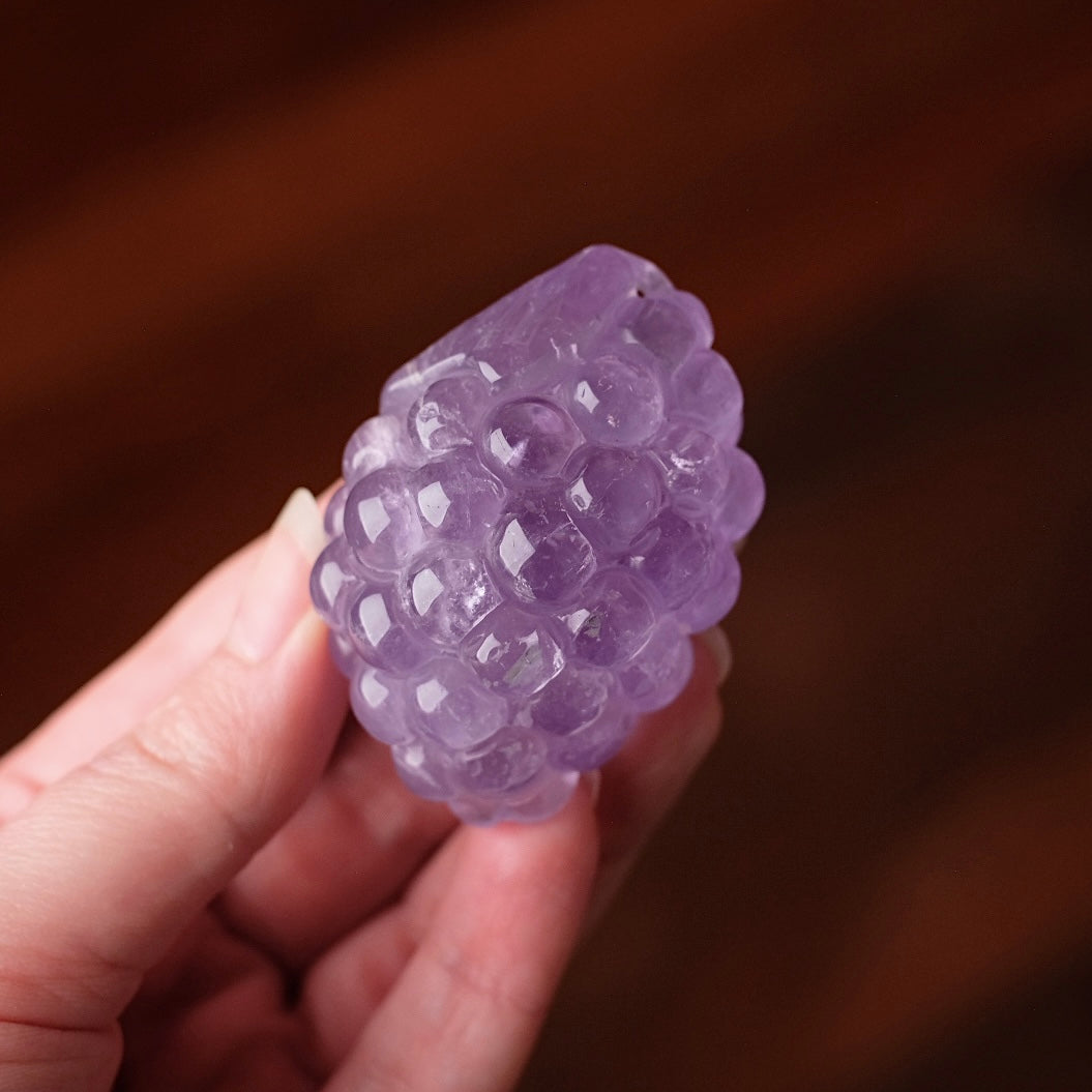 Gemmy Amethyst Grape Cluster Carving | Amethyst Crystal Carving