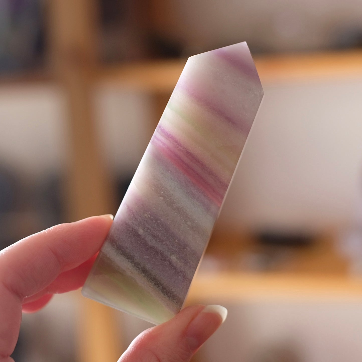 Silky Fluorite Crystal Tower | Fluorite Obelisk Point