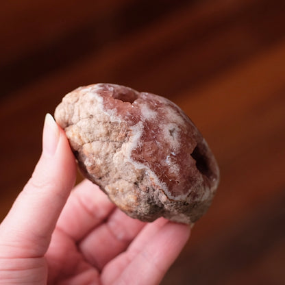 Raspberry Pink Amethyst Geode | Polished Pink Amethyst Crystal Specimen 7