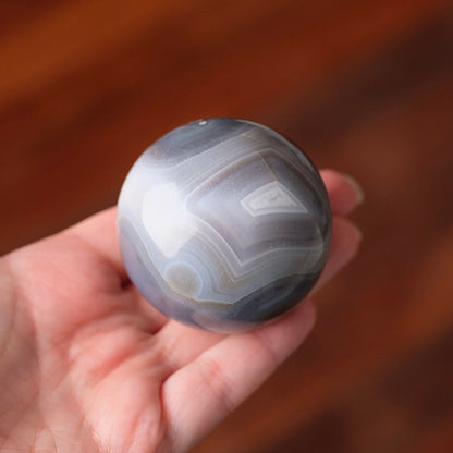 Banded Agate Sphere | Grey Agate Crystal Sphere