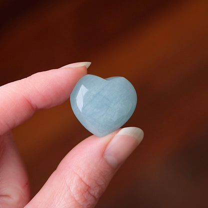 Aquamarine Heart | Blue Aquamarine Crystal Heart
