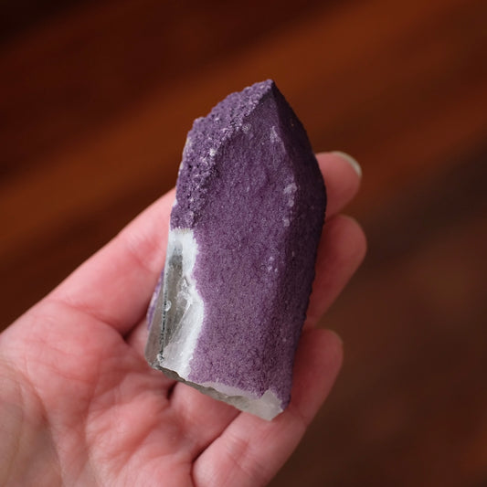 Purple Fluorite on Quartz Specimen | Purple Candle Quartz