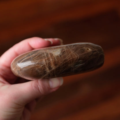 Chocolate Moonstone Freeform | Peach Moonstone Crystal Freeform