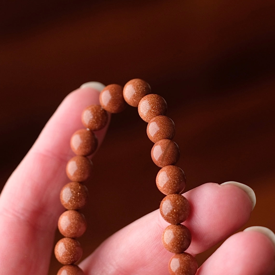 Goldstone Bracelet | Copper & Blue Goldstone Stretch Bracelet