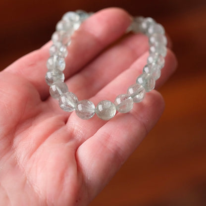 Green Aquamarine Bracelet | Crystal Stretch Bracelet