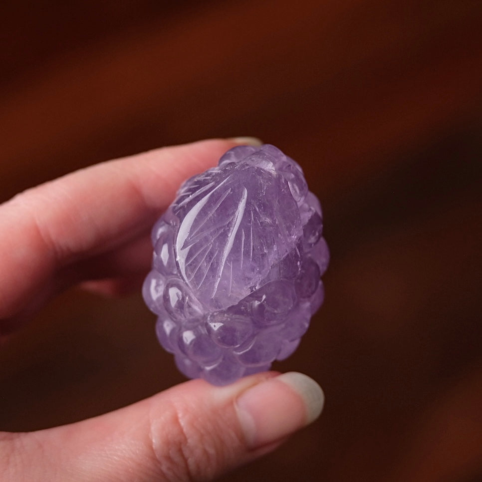 Gemmy Amethyst Grape Cluster Carving | Amethyst Crystal Carving