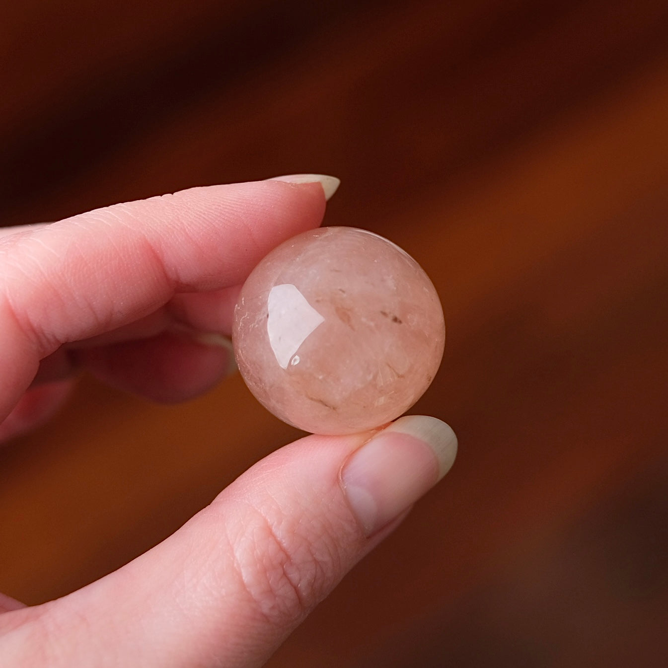 Peach Morganite Sphere | Pink Beryl Crystal Sphere