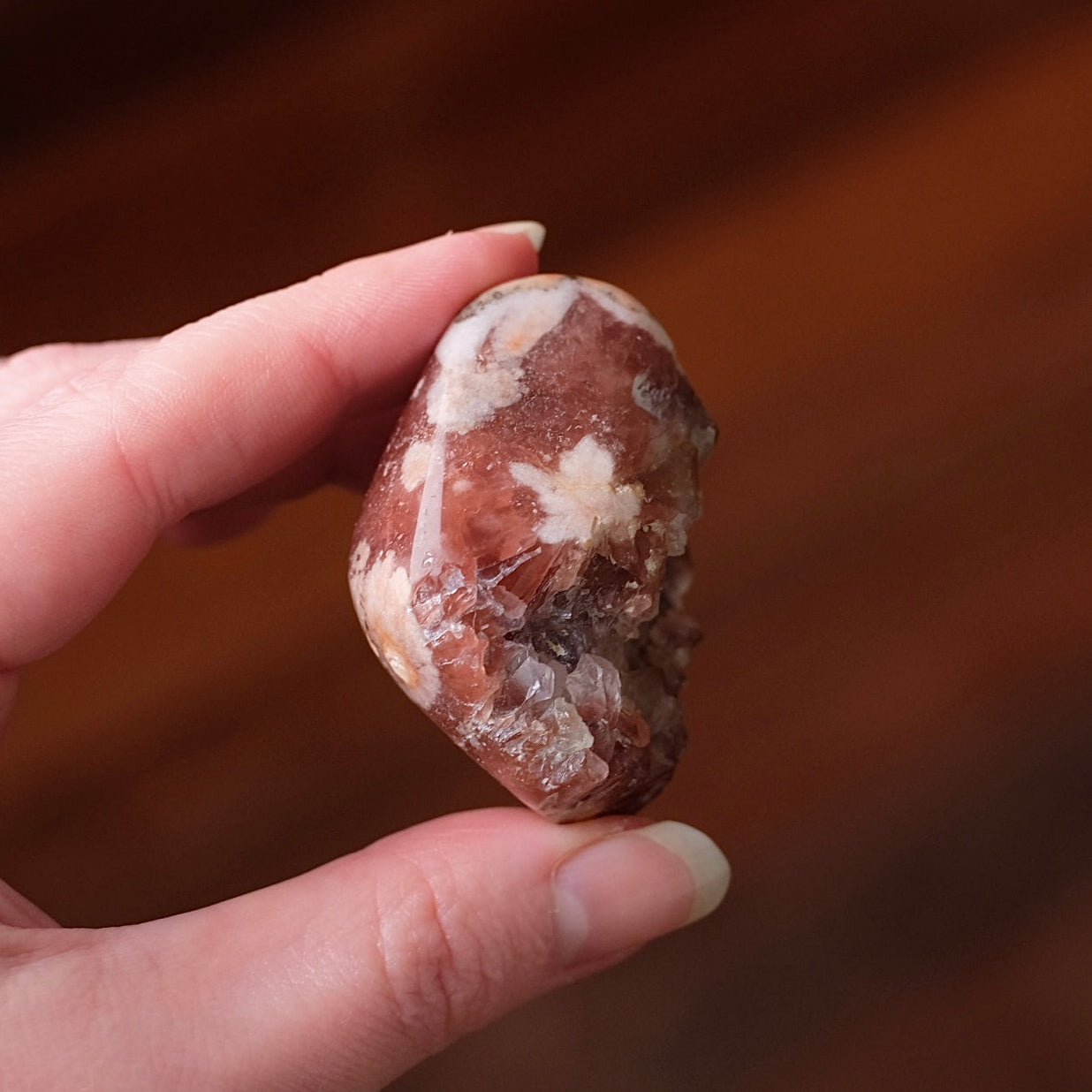 Raspberry Pink Amethyst Geode | Polished Pink Amethyst Crystal Specimen 3