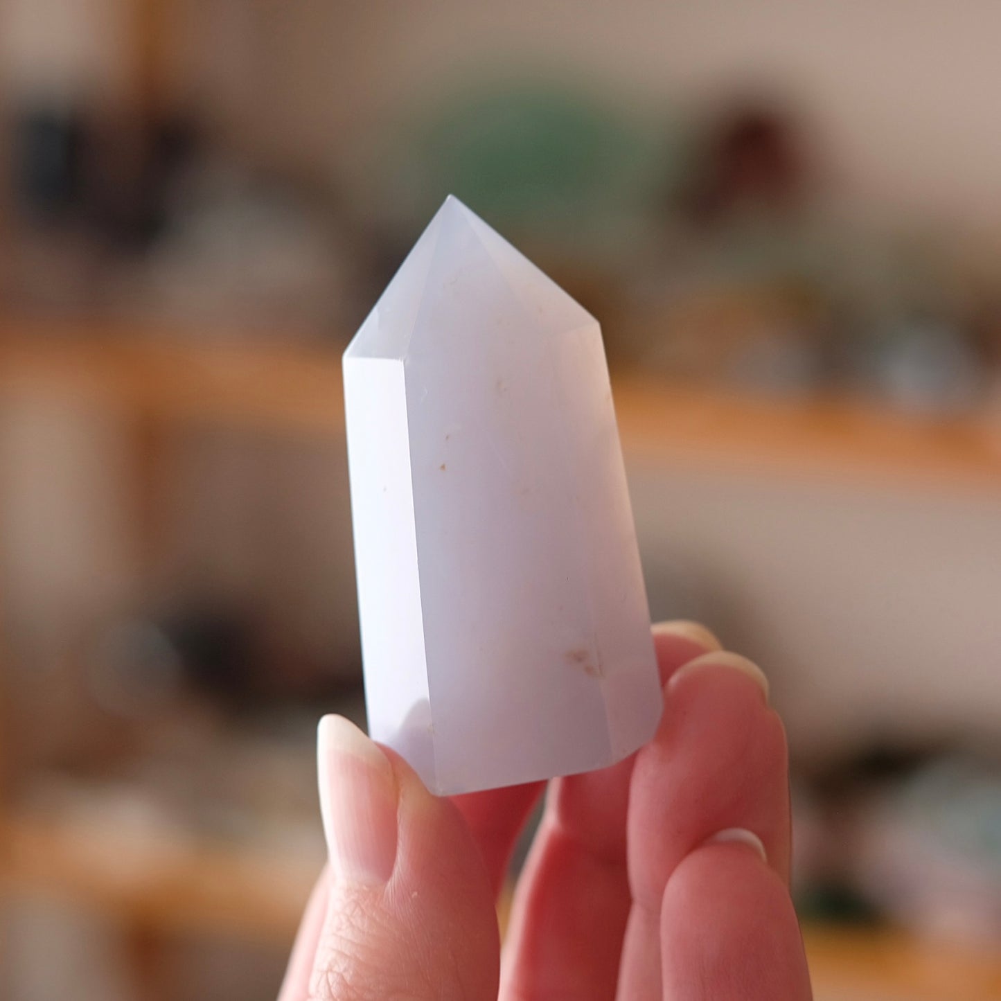 Blue Chalcedony Point | Chalcedony Crystal Tower